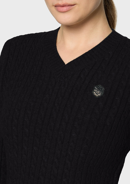 Sweter Samshield Lisandra Twisted - czarny