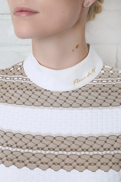 Koszula konkursowa Fleur de Lys Equestrian Chamomile - kremowa