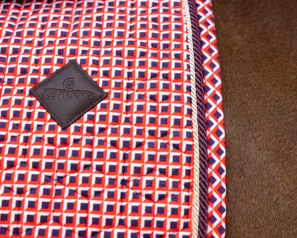 Kentucky czaprak Velvet Printing - fiolet / czerwień