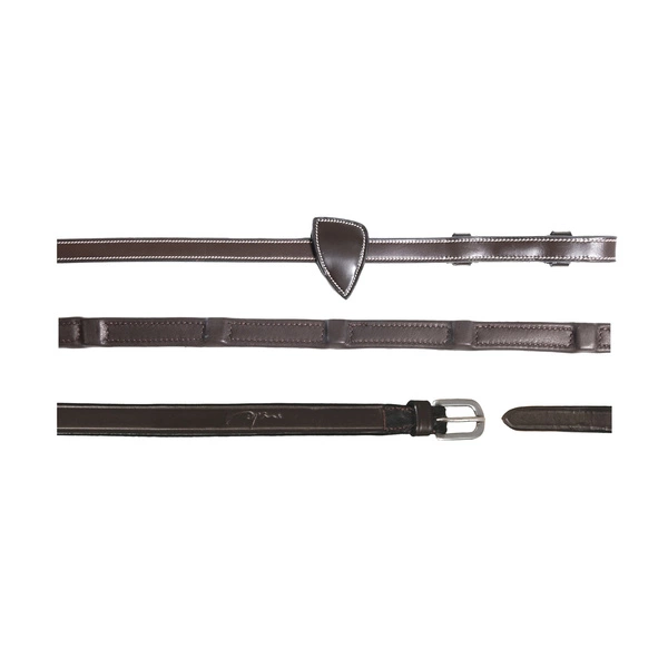 Miękkie skórzane wodze z 8 zintegrowanymi stoperami 1/2" Dy'on Working