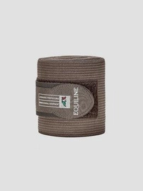 Bandaże treningowe elastyczno-polarowe Equiline - cappuccino