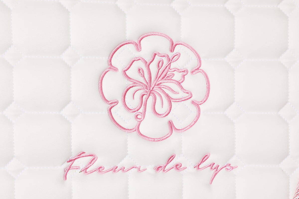 Czaprak Fleur de Lys Classic Premium - biało-różowy