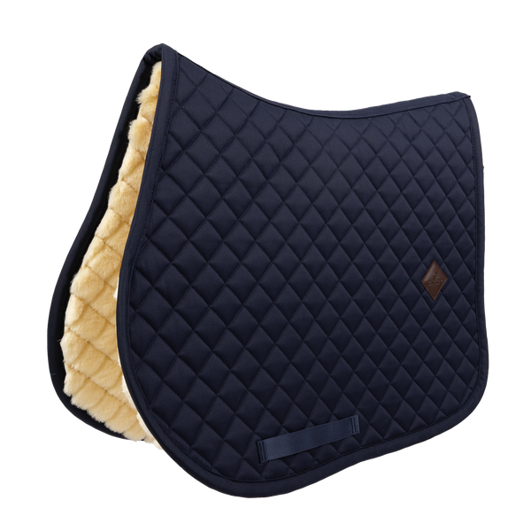 Kentucky czaprak Skin Friendly Saddle Pad Sheepskin Diamond - granatowy
