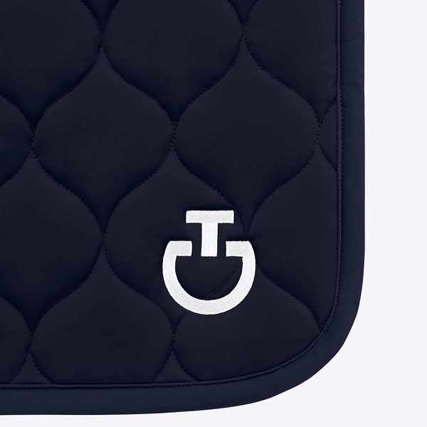 Czaprak New Circular Quilted Jersey - granatowy z białym logo