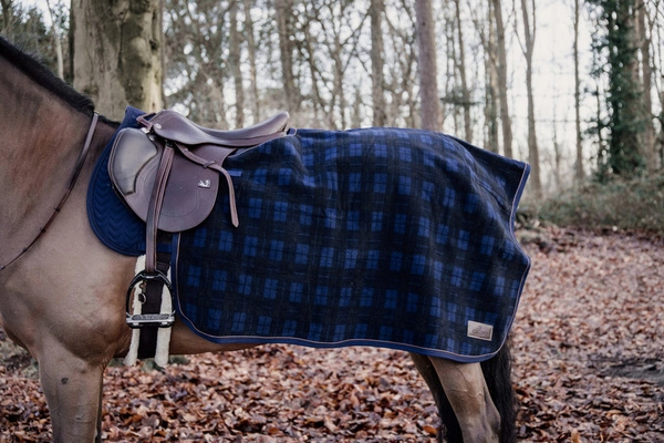 Kentucky półderka do jazdy Quater Rug Heavy Fleece - w kratkę