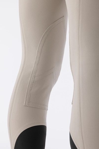 Męskie bryczesy Equiline Grafton z materiałowym lejem kolanowym - beżowe