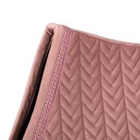Kentucky czaprak Velvet Fishbone Plaited Glitter Rope - pudrowy róż
