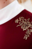 Koszula konkursowa Fleur de Lys Equestrian Ruby - bordowa
