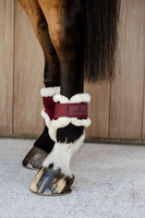 Kentucky Ochraniacze Vegan Sheepskin Young Horse Fetlock Velvet na zadnie nogi - bordowe