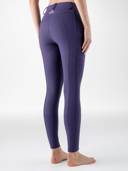 Legginsy z wysokim stanem Equiline Steref - ciemny fiolet