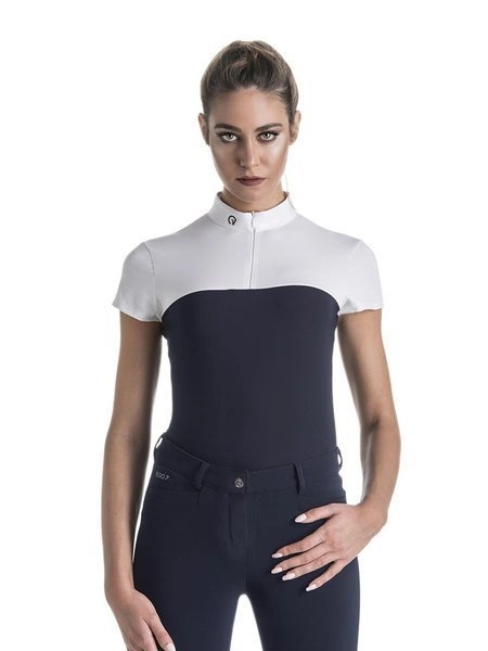 Koszula konkursowa z krótkim rękawem Ego7 Top Mesh MC - granatowa