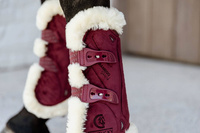 Kentucky Ochraniacze Bamboo Vegan Sheepskin Tendon Boots Elastic Velvet na przednie nogi - bordo