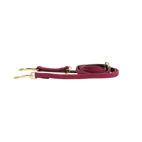 Pleciona smycz Kentucky Nylon 2m - bordowa