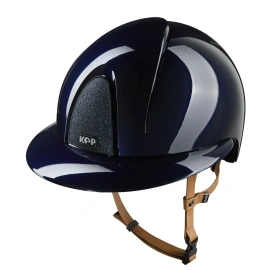Kask KEP Smart NOVA POLO Polish Star Blue - granatowy z brązowymi paskami