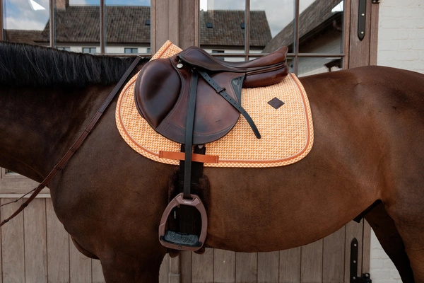 Kentucky czaprak Velvet Printing - pomarańczowy