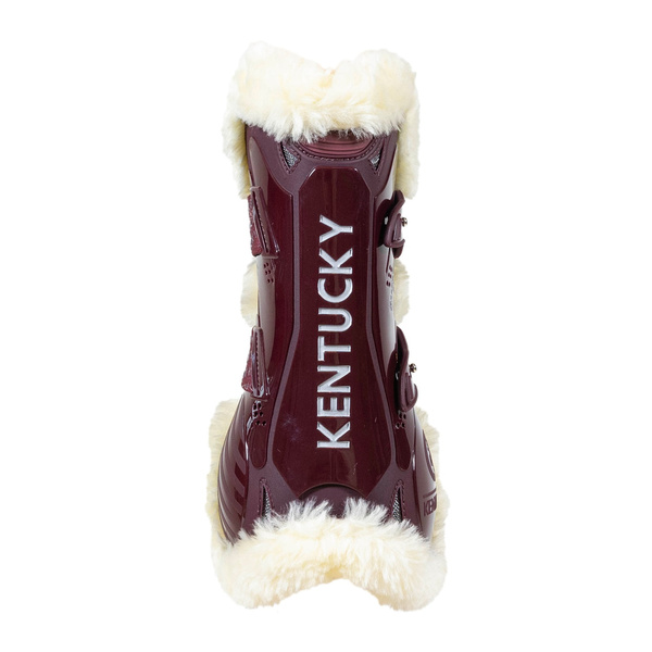 Kentucky Bamboo Vegan Sheepskin Tendon Boots Elastic na przednie nogi - bordowe