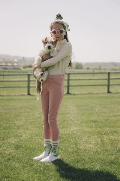 Dziewczęce bryczesy z lejem kolanowym Kentucky Miami City - różowe