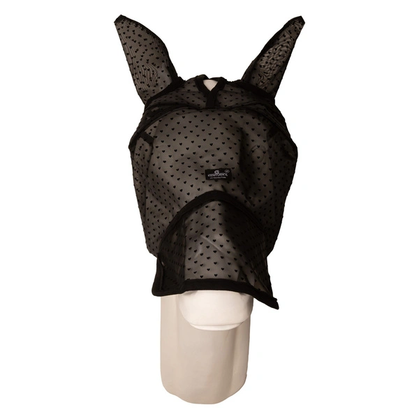 Kentucky Fly Mask Heart - maska na owady - czarna