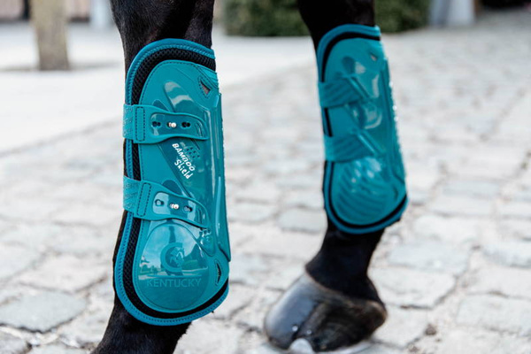 Kentucky Bamboo Tendon Boots Elastic na przednie nogi - szmaragdowe