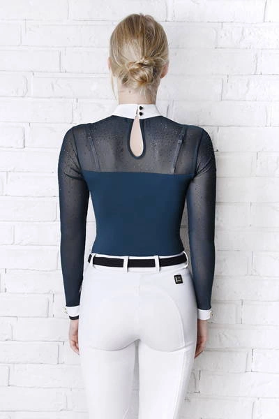 Koszula konkursowa Fleur de Lys Equestrian Cindy - ciemno zielona