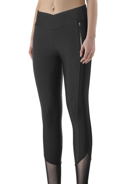 Legginsy z wysokim stanem z pełnym lejem Equiline Gesrifh - czarne