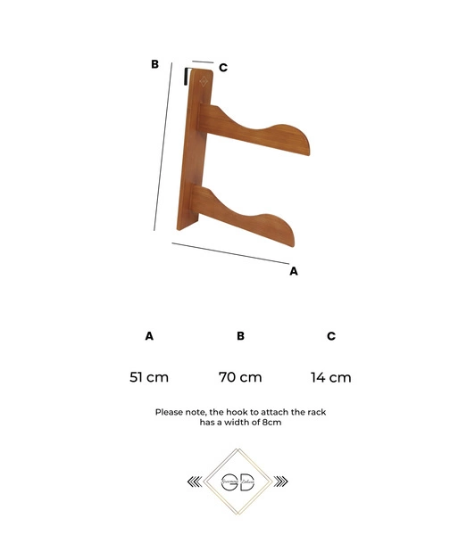 Drewniany wieszak na siodło Kentucky