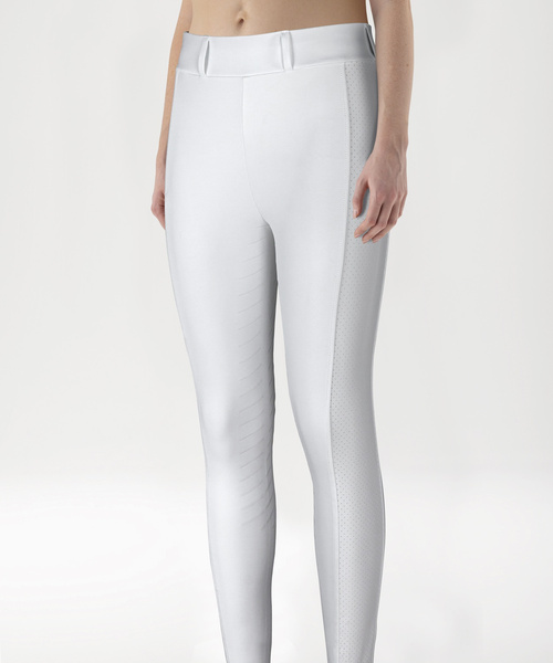 Legginsy z wysokim stanem z pełnym lejem Equiline Ceberfh - białe