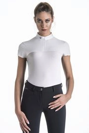 Koszula konkursowa z krótkim rękawem Ego7 Top Mesh MC - biała