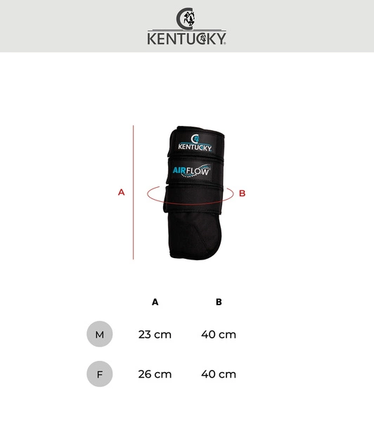 Kentucky ochraniacze na przód Eventing Boots 3D Air Flow Skin Friendly - czarne