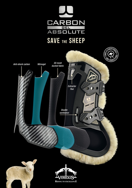 Veredus ochraniacze na tył Carbon Gel Absolute Save The Sheep - brązowe