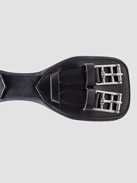 Anatomiczny popręg ujeżdżeniowy z elastyczną wstawką Equiline - czarny