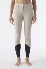 Damskie bryczesy Equiline Bice z kolanowym lejem X-Grip - beżowe