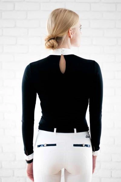 Koszula konkursowa Fleur de Lys Equestrian Ruby - czarna
