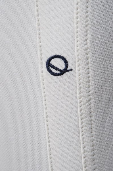 Damskie bryczesy Eqode by Equiline Delma z lejem kolanowym Q-Grip - białe