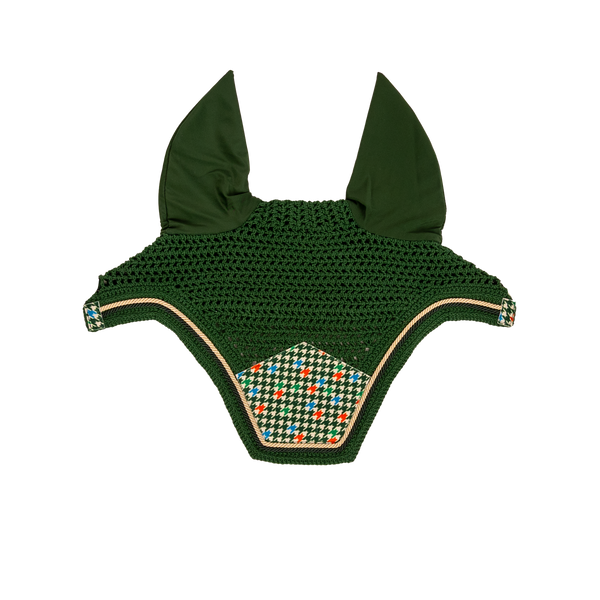 Nauszniki Kentucky Wellington Velvet Pied-de-Poule - ciemny zielony