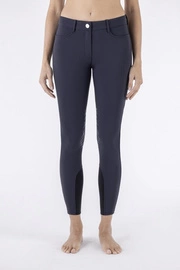 Damskie bryczesy Equiline Cornek z lejem kolanowym BX-TECH - granatowe