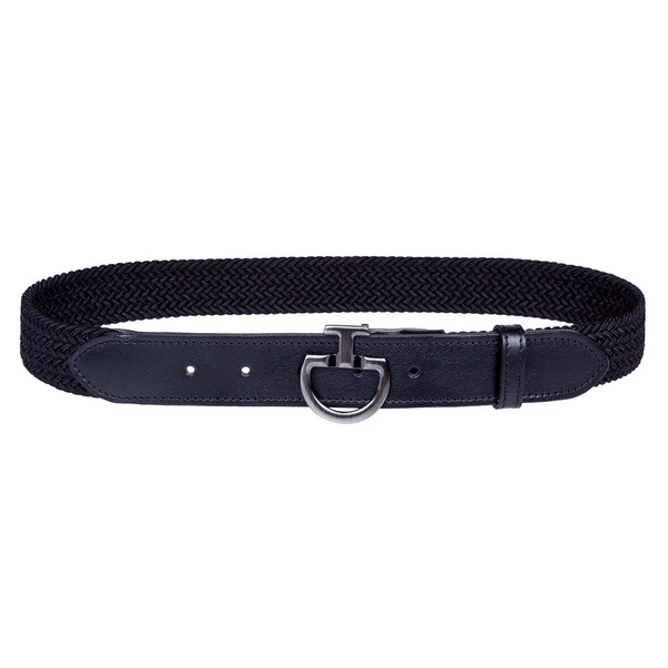 Pasek skórzano-elastyczny Cavalleria Toscana CIN042 EL007 - czarny