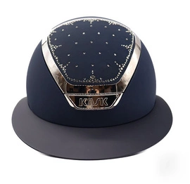 Kask Lady Chrome Arctic Swarovski KASK - granatowy ze srebrnymi dodatkami