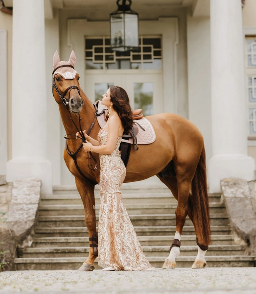 Kentucky czaprak Rubber Logo - old rose