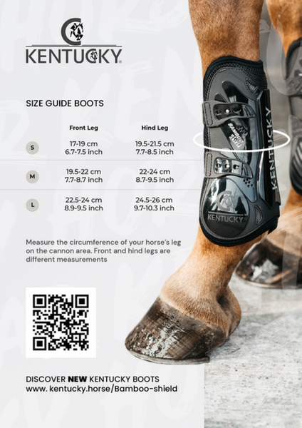 Kentucky Bamboo Vegan Sheepskin Tendon Boots Elastic na przednie nogi - czarne z brązowym futerkiem