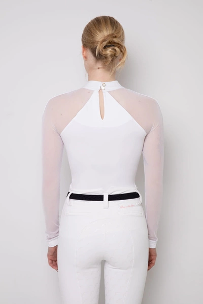 Koszula konkursowa Fleur de Lys Equestrian Molly Spark - biała