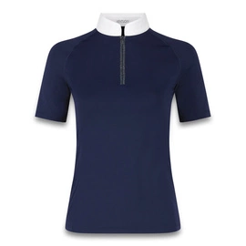 Damska koszula konkursowa z krótkim rękawem Kentucky Classic with Glitter Zipper - granatowa