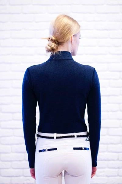 Koszulka treningowa Fleur de Lys Equestrian Bluebell - niebieski melanż