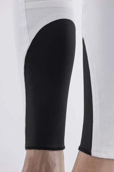 Bryczesy z wysokim stanem Equiline Arlette - białe