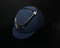 Kask Dogma Chrome Arctic Swarovski KASK - granatowy ze srebrnymi dodatkami
