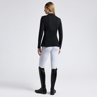 Damski frak R-EVO Light Tech Knit Zip Cavalleria Toscana GGD037 - czarny