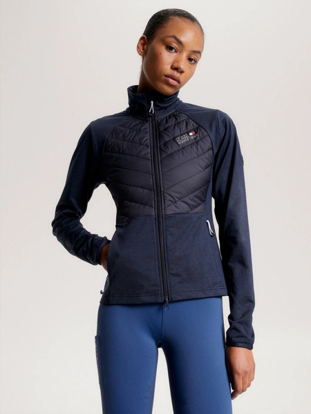 Bluza Tommy Hilfiger Equestrian Thermo-Hybrid - granatowa