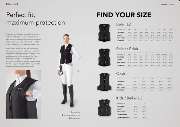 Kamizelka ochronna wybuchowa Equiline Airbag BELAIR LEVEL 2 - czarna