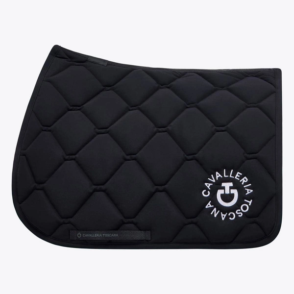 Czaprak Cavalleria Toscana Orbit Quilted - czarny z białym logo