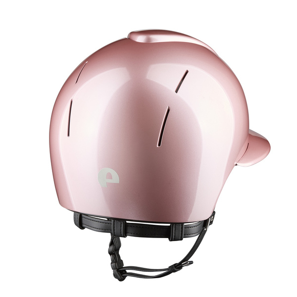 Kask KEP Smart POLO Polish Nova Pink - pudrowy róż z czarnymi paskami